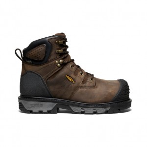 Keen CSA Camden 6" Waterproof Μποτακια Εργασιασ ανδρικα καφε μαυρα | JVY6569OG