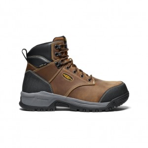 Keen Evanston 6" Waterproof INT MET Μποτακια Εργασιασ ανδρικα καφε μαυρα | YMX8421JI