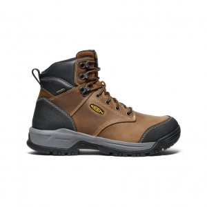 Keen Evanston 6" Waterproof Μποτακια Εργασιασ ανδρικα καφε μαυρα | XMA1799SG