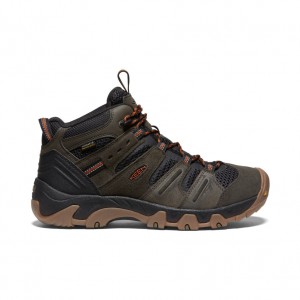 Keen Headout Waterproof Μποτακια Ορειβατικα ανδρικα μαυρα Ελιά Χακί πορτοκαλι | JEK1237QI