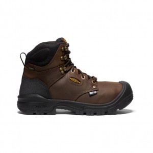 Keen Independence 6" Waterproof Internal MET Μποτακια Εργασιασ ανδρικα καφε μαυρα | QXR5895LH