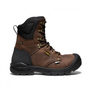 Keen Independence 8" Waterproof Μποτακια Εργασιασ ανδρικα μαυρα καφε | CEY9551UN