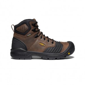 Keen Portland 6" Waterproof Μποτακια Εργασιασ ανδρικα μαυρα καφε | YSI8243BB