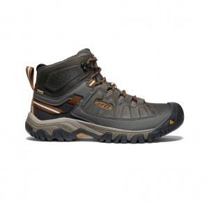 Keen Targhee III Waterproof Mid Wide Μποτακια Ορειβατικα ανδρικα μαυρα Ελιά καφε | XCA9254QB