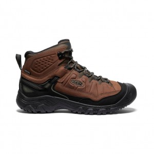 Keen Targhee IV Wide Waterproof Μποτακια Ορειβατικα ανδρικα καφε μαυρα | YXX6386AT