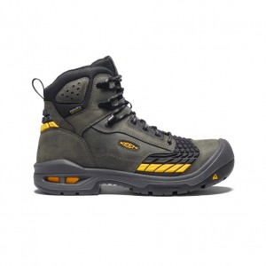 Keen Troy 6" Waterproof Μποτακια Εργασιασ ανδρικα καφε μαυρα | WZU3611UY