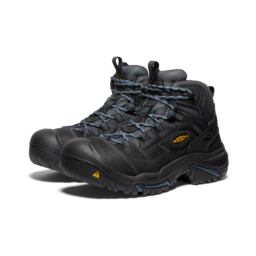 Keen Braddock Waterproof Mid Μποτακια Εργασιασ ανδρικα μαυρα μπλε | ZAN2749FY