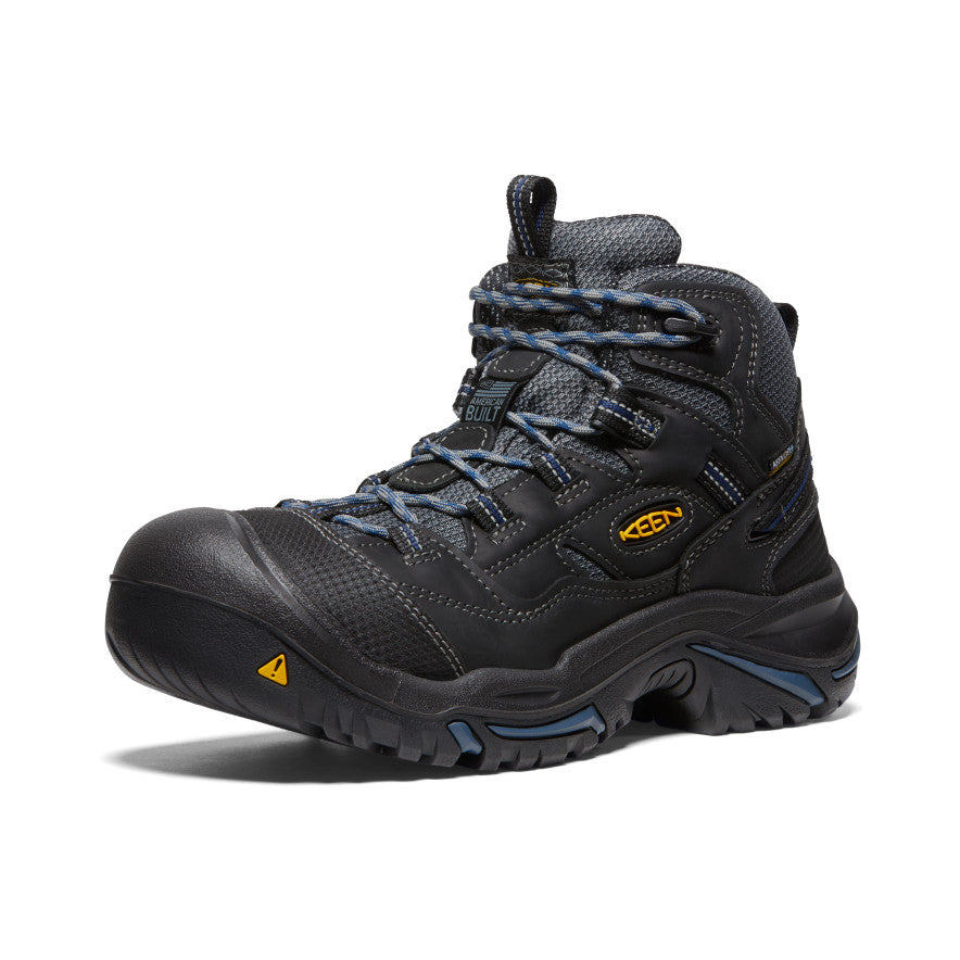 Keen Braddock Waterproof Mid Μποτακια Εργασιασ ανδρικα μαυρα μπλε | ZAN2749FY