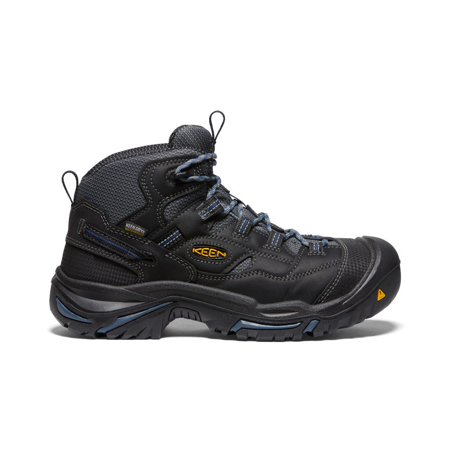 Keen Braddock Waterproof Mid Μποτακια Εργασιασ ανδρικα μαυρα μπλε | ZAN2749FY