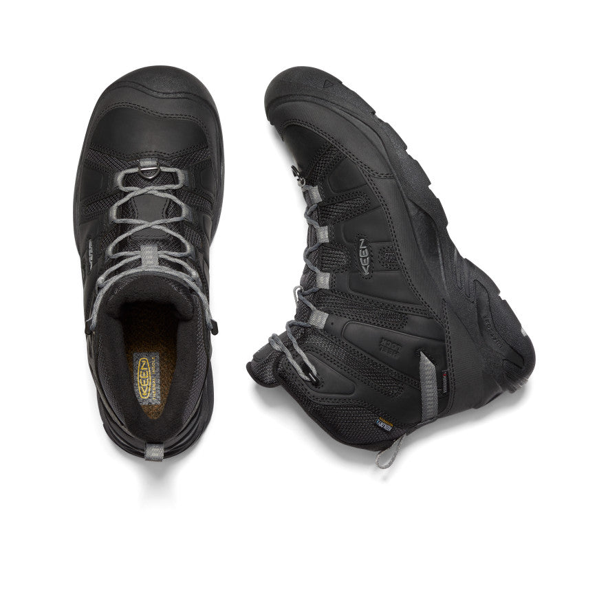 Keen Circadia Polar Waterproof Μποτακια Εργασιασ ανδρικα μαυρα γκρι | BEQ244HV