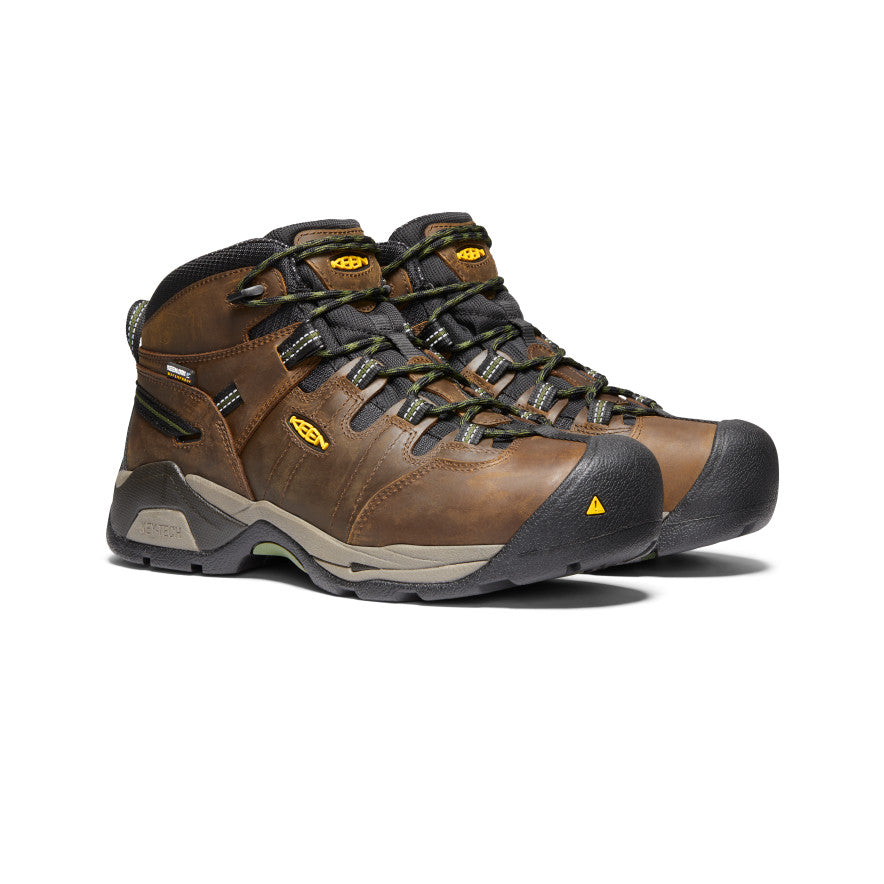 Keen Detroit XT Waterproof Μποτακια Εργασιασ ανδρικα καφε πρασινο | GPL9911HE