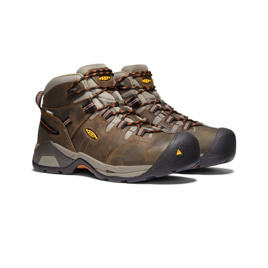 Keen Detroit XT Waterproof Μποτακια Εργασιασ ανδρικα μαυρα Ελιά καφε | VTS295AT