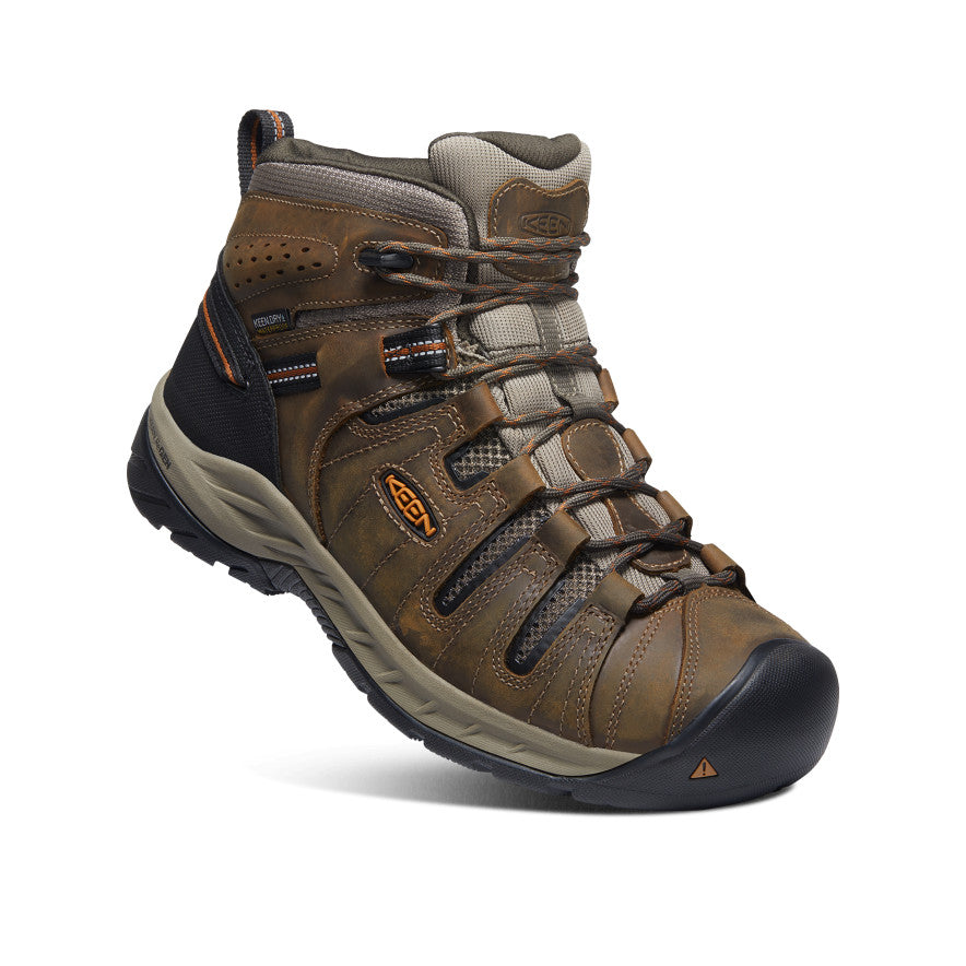 Keen Flint II Waterproof Mid Μποτακια Εργασιασ ανδρικα μαυρα Ελιά | WCH5489DN