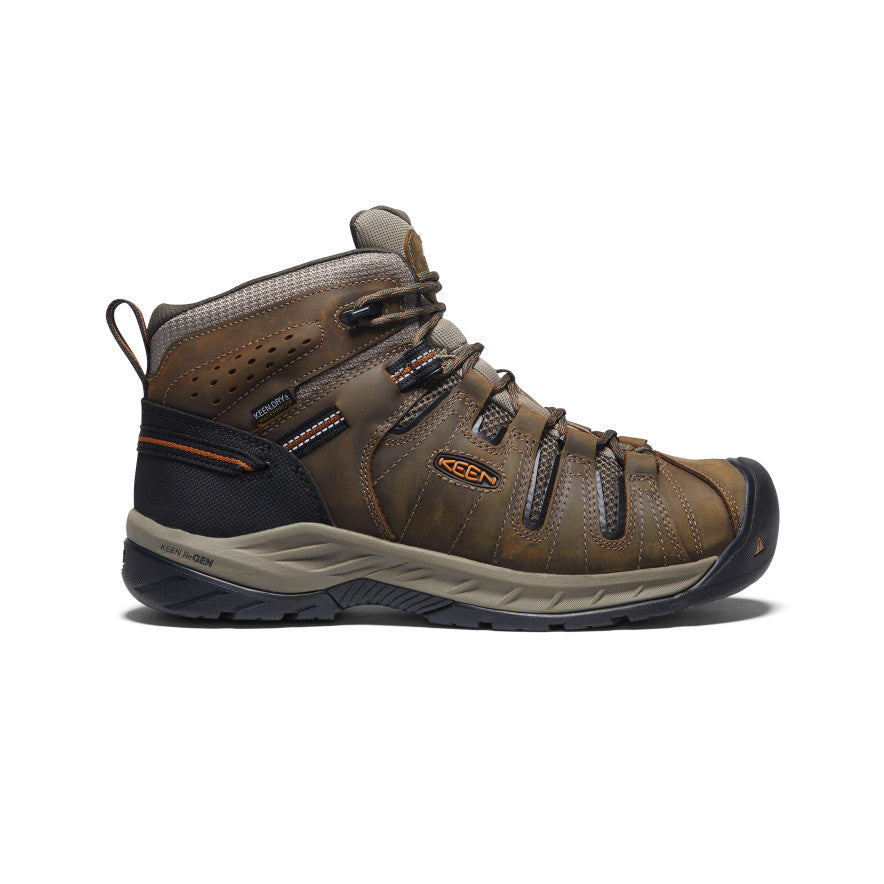 Keen Flint II Waterproof Mid Μποτακια Εργασιασ ανδρικα μαυρα Ελιά | WCH5489DN