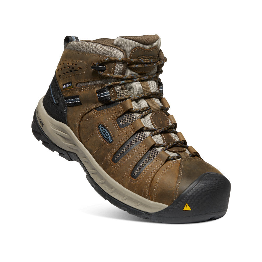 Keen Flint II Waterproof Μποτακια Εργασιασ ανδρικα καφε μπλε | QDE10053UQ