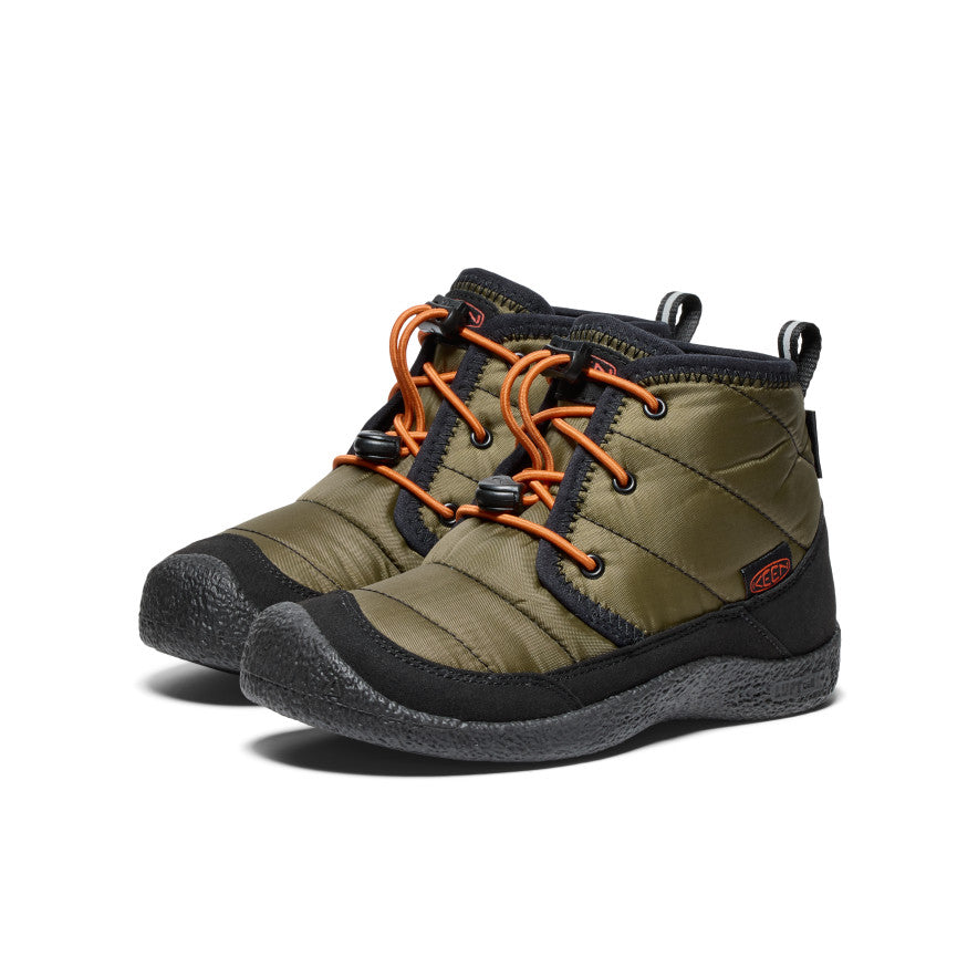 Keen Howser II Waterproof Μποτακια Chukka Big παιδικα σκούρο Ελιά χρυσο χρωμα | YHR4684DP