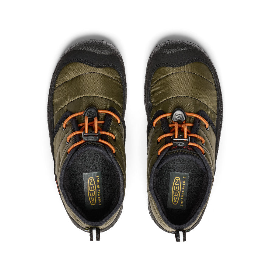 Keen Howser II Waterproof Μποτακια Chukka Big παιδικα σκούρο Ελιά χρυσο χρωμα | YHR4684DP