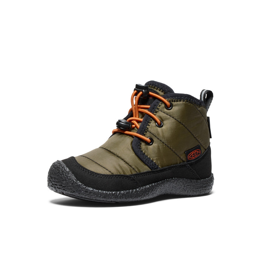 Keen Howser II Waterproof Μποτακια Chukka παιδικα σκούρο Ελιά χρυσο χρωμα | DQV8026CT