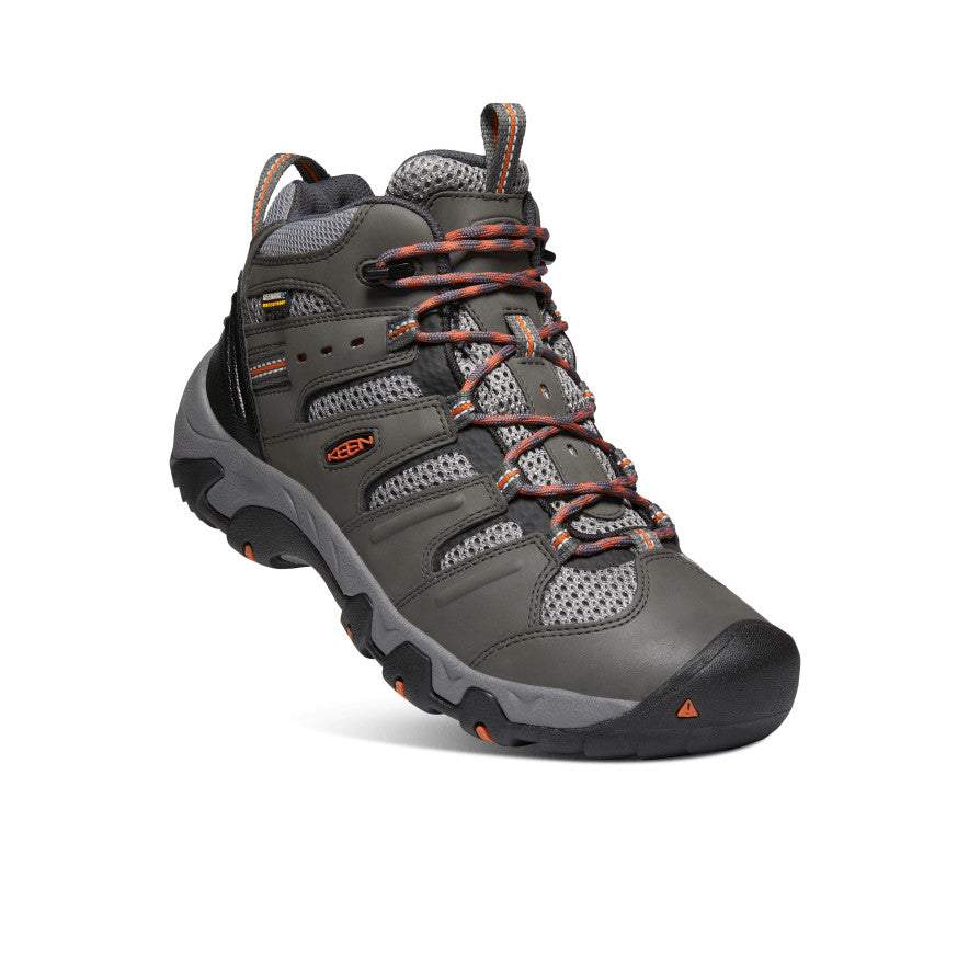 Keen Koven Waterproof Μποτακια Ορειβατικα ανδρικα γκρι σκούρο κοκκινα | UMA7797EC