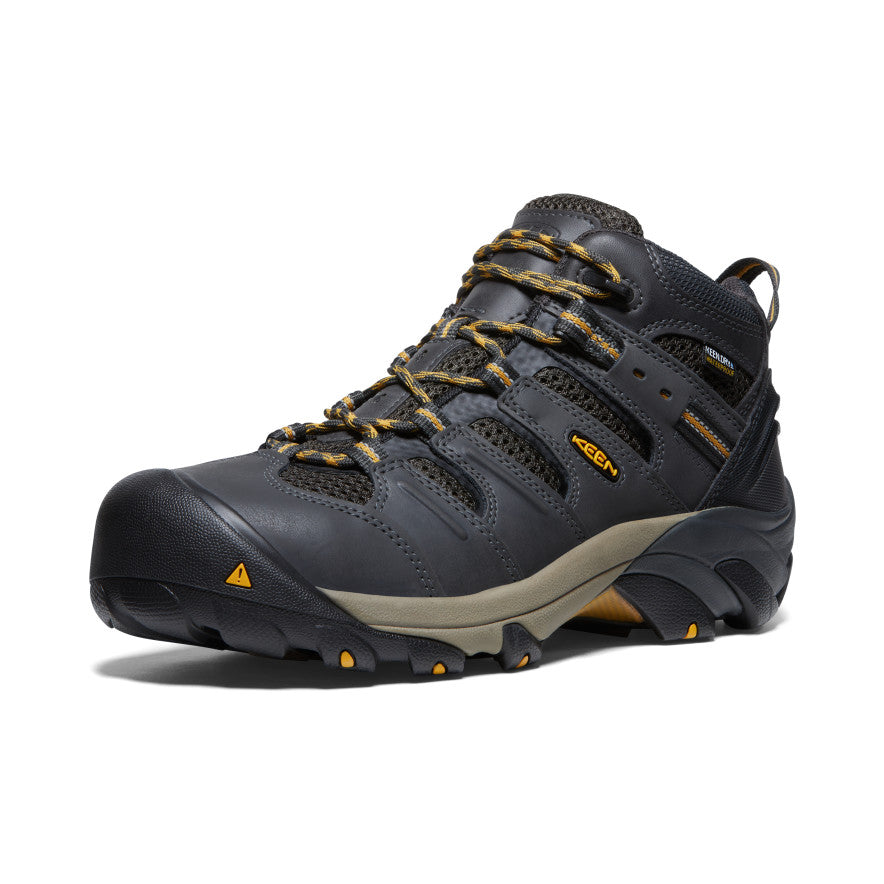 Keen Lansing Mid Waterproof Παπουτσια Εργασιασ ανδρικα καφε Ελιά | KOO7578YV