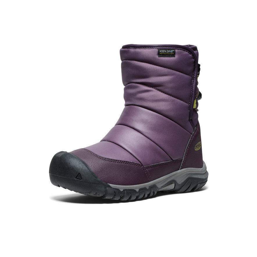 Keen Puffrider Waterproof Winter Μποτεσ Χιονιου Big παιδικα μαυρα μωβ πρασινο | KIB6630BL