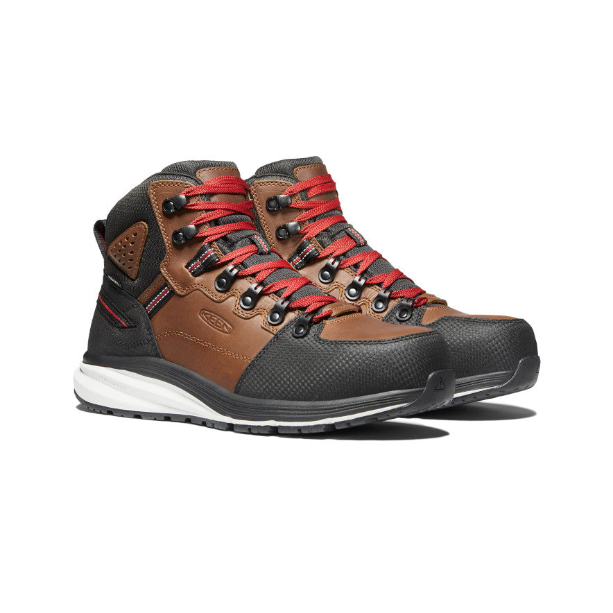 Keen Red Hook Waterproof Μποτακια Εργασιασ ανδρικα καφε μαυρα | OIS4014SH