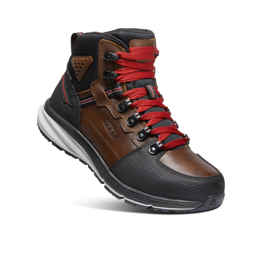 Keen Red Hook Waterproof Μποτακια Εργασιασ ανδρικα καφε μαυρα | UQY87KD