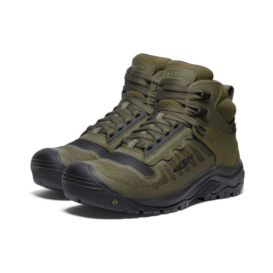 Keen Reno Waterproof Mid Μποτακια Εργασιασ ανδρικα σκούρο Ελιά μαυρα | YPN8573SN