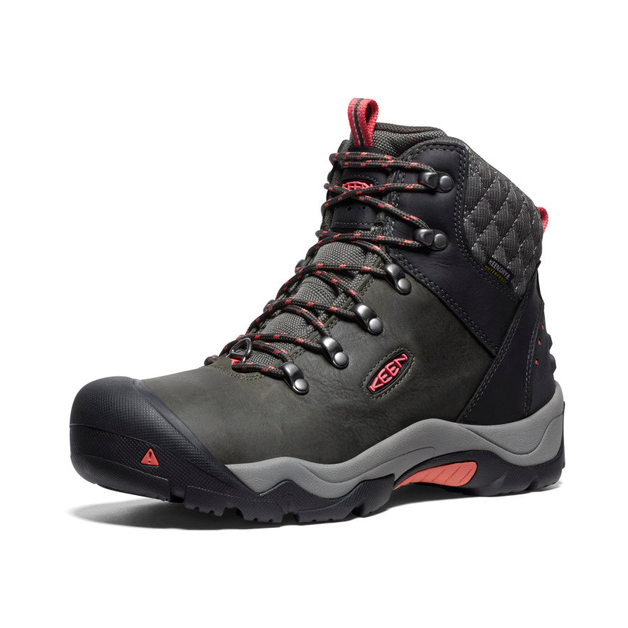 Keen Revel III Waterproof Winter Μποτεσ Χιονιου γυναικεια μαυρα ροζ | TOQ2076GV