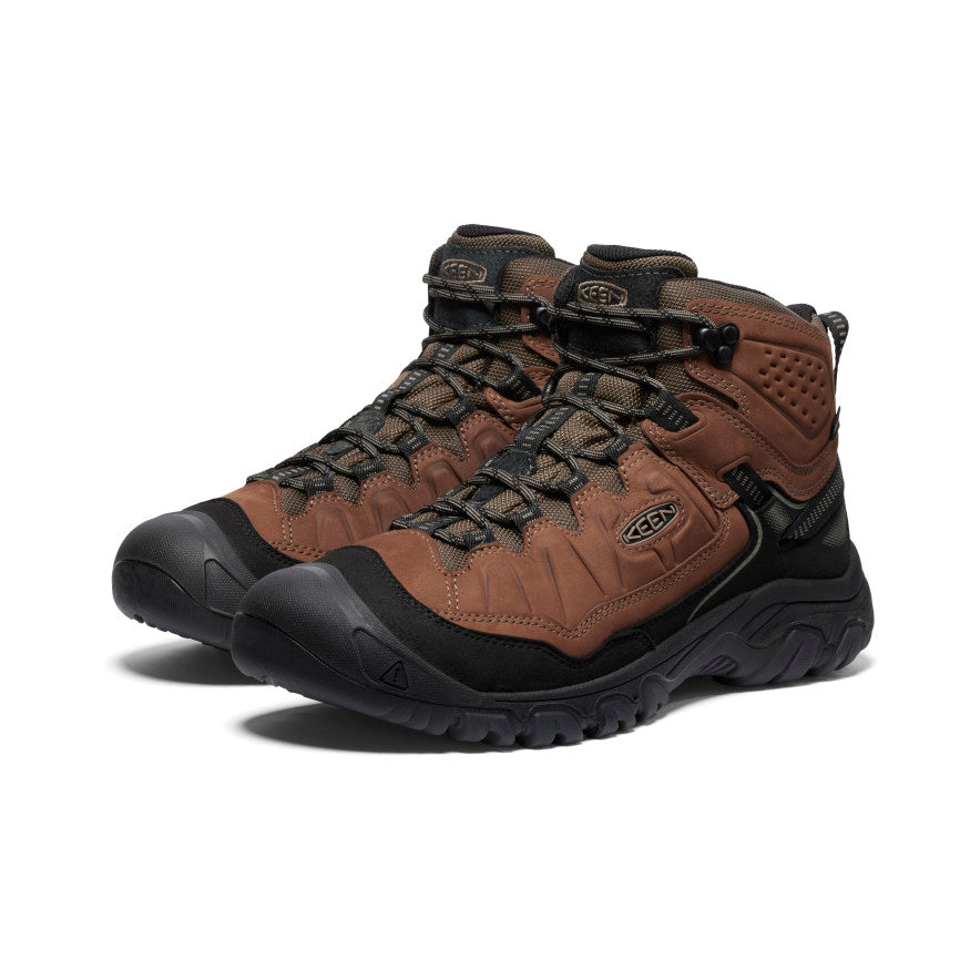 Keen Targhee IV Wide Waterproof Μποτακια Ορειβατικα ανδρικα καφε μαυρα | YXX6386AT