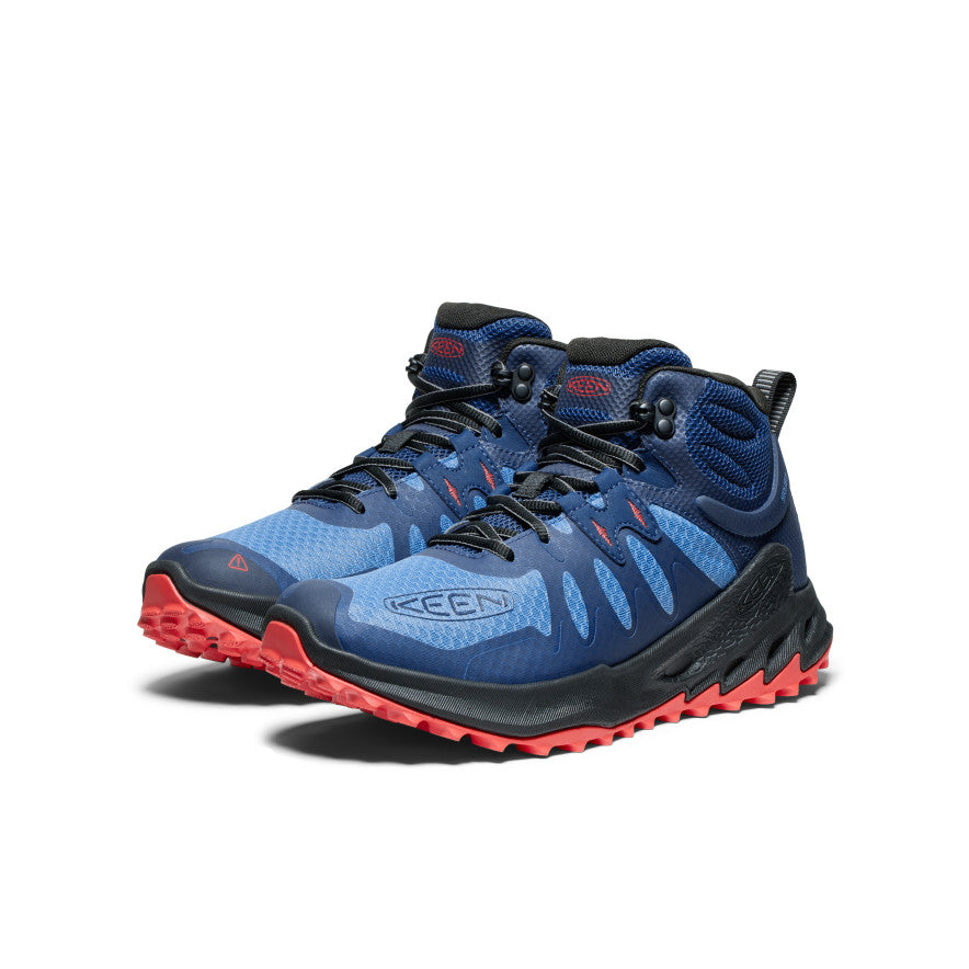 Keen Zionic Waterproof Μποτακια Ορειβατικα ανδρικα μπλε κοκκινα | ECH9150WP