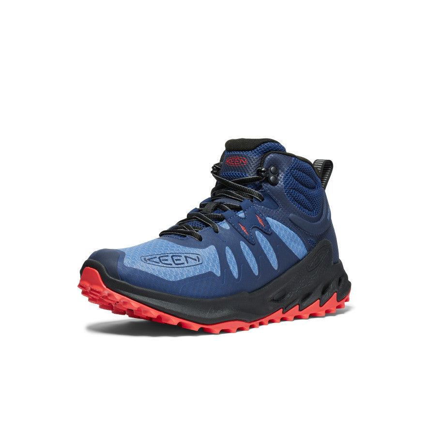 Keen Zionic Waterproof Μποτακια Ορειβατικα ανδρικα μπλε κοκκινα | ECH9150WP